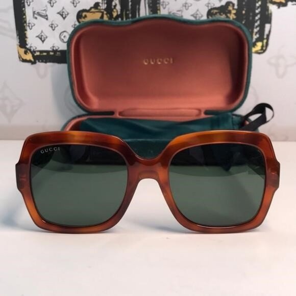 New  Authentic Gucci GG0036SA 003 Oversized Square Sunglasses ✨ - Picture 9 of 14